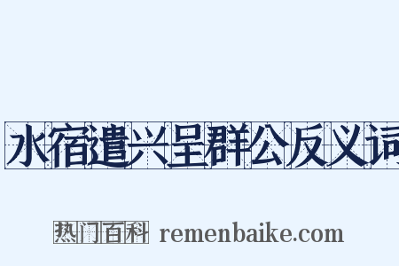 水宿遣兴呈群公反义词是什么意思的图片